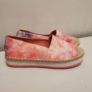 Mudd Pink Tie Dye Espadrilles, 8